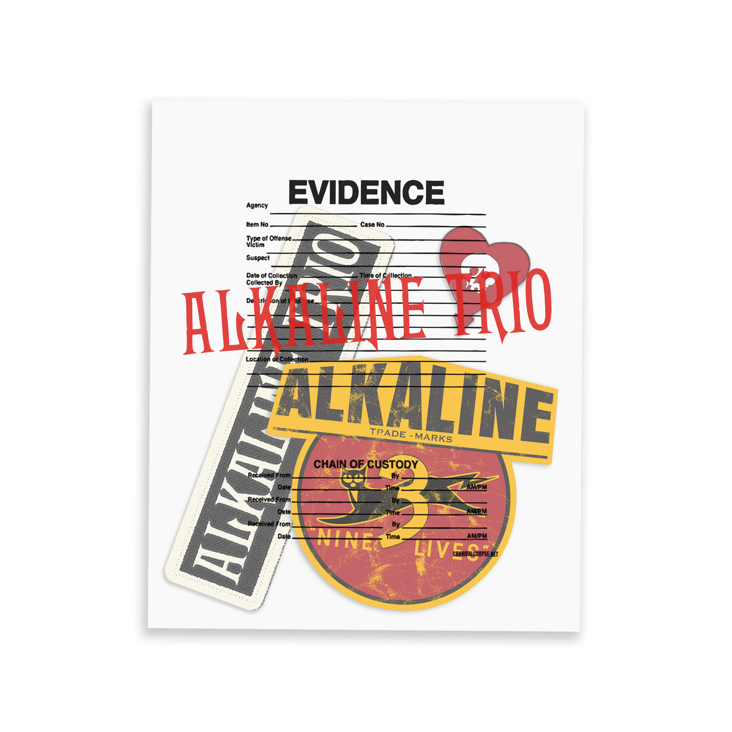 Alkaline Trio (Evidence Bag) Zip Lock Bag